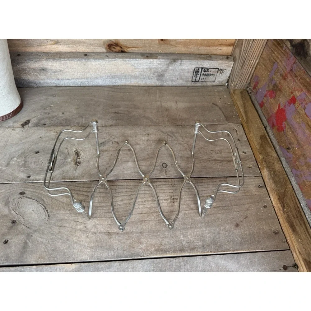 Vintage ROSTI Expandable Chrome Trivet Casserole Dish Holder - expands 8